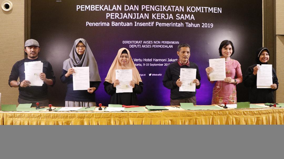 Pelaku Ekonomi Kreatif Dibekali dan Lakukan Penandatanganan Kerja Sama BIP 2019